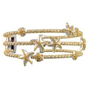 Poseidon's Treasures Sterling Silver and 22K Gold Vermeil Bracelet